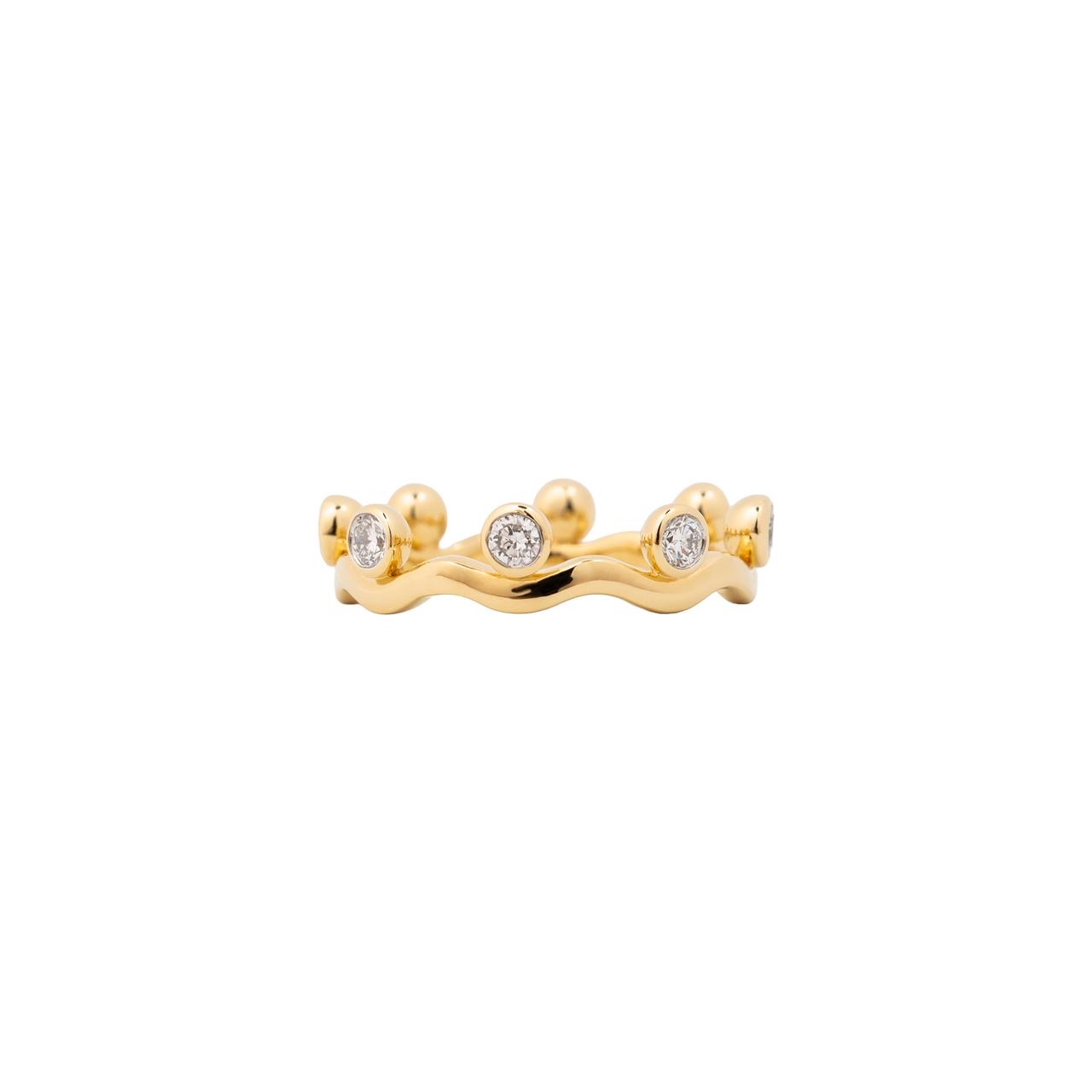 Gold vermeil ring with lab grown diamonds